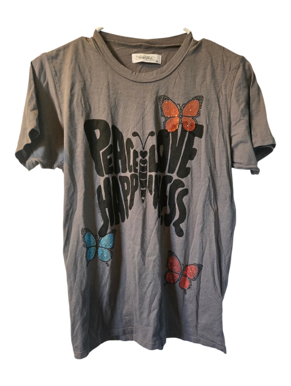 Lauren Moshi Crystal Love Butterfly Edda tee - Picture 3 of 11